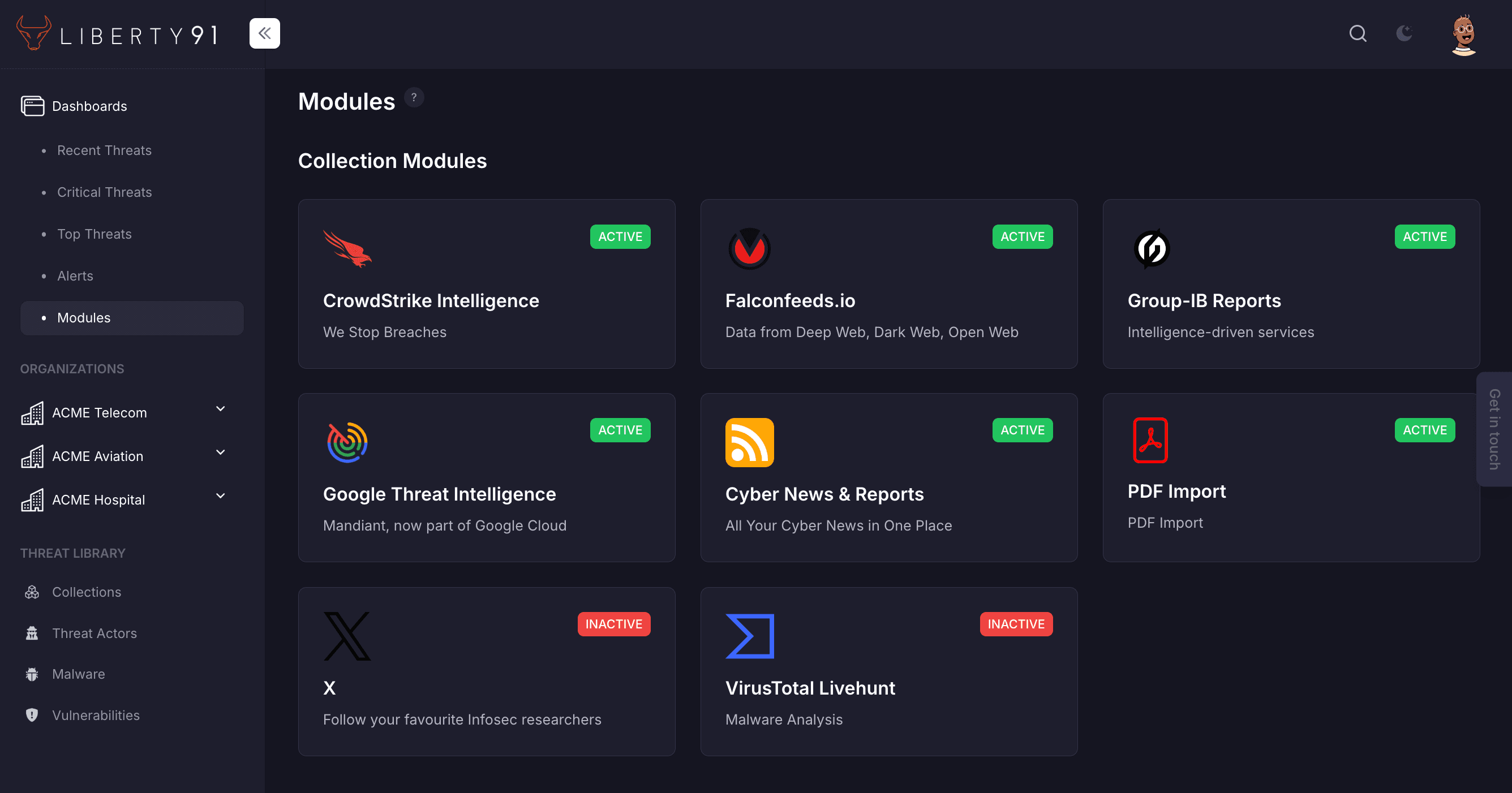 real-time threat intelligence collection with liberty91