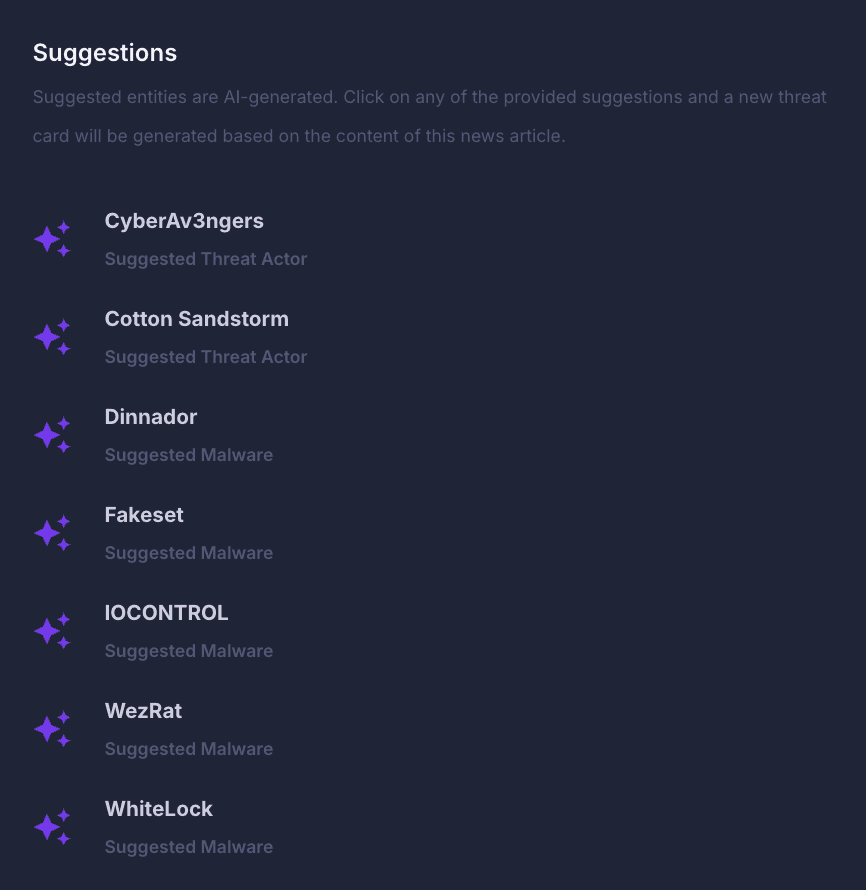 AI-powered threat suggestions in Liberty91