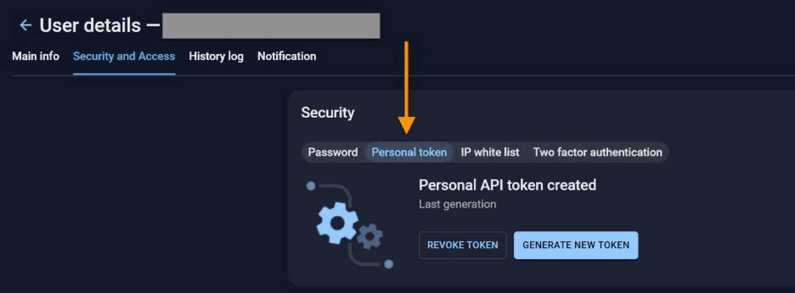 Group-IB portal Personal token panel with the Generate New Token button